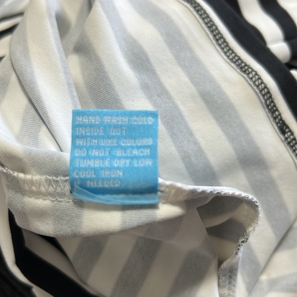 J McLaughlin Dress Nicola Sleeve Layered Catalina Cloth Black White Stripe M - Picture 9 of 9